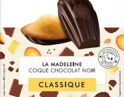 Madeleine coque chocolat noir - Maison Colibri